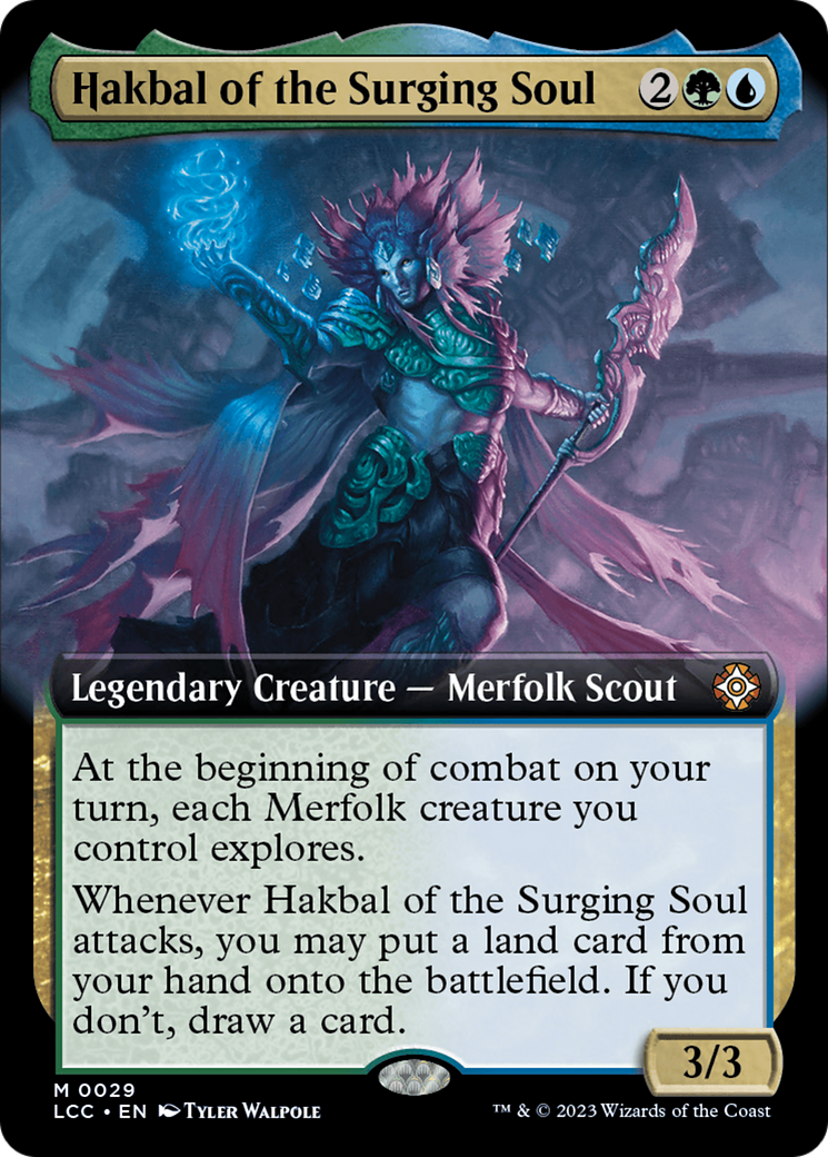 {R} Hakbal of the Surging Soul (Extended Art) [The Lost Caverns of Ixalan Commander][LCC 029]