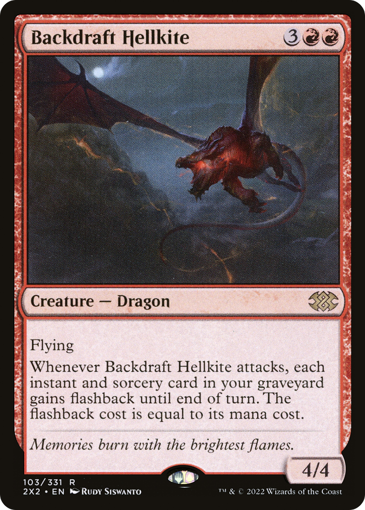 {R} Backdraft Hellkite [Double Masters 2022][2X2 103]