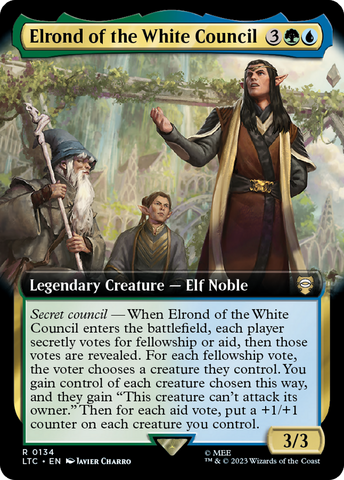 {R} Elrond of the White Council (Extended Art) [The Lord of the Rings: Tales of Middle-Earth Commander][LTC 134]