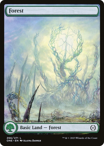 {B} Forest (266) (Full-Art) [Phyrexia: All Will Be One][ONE 266]