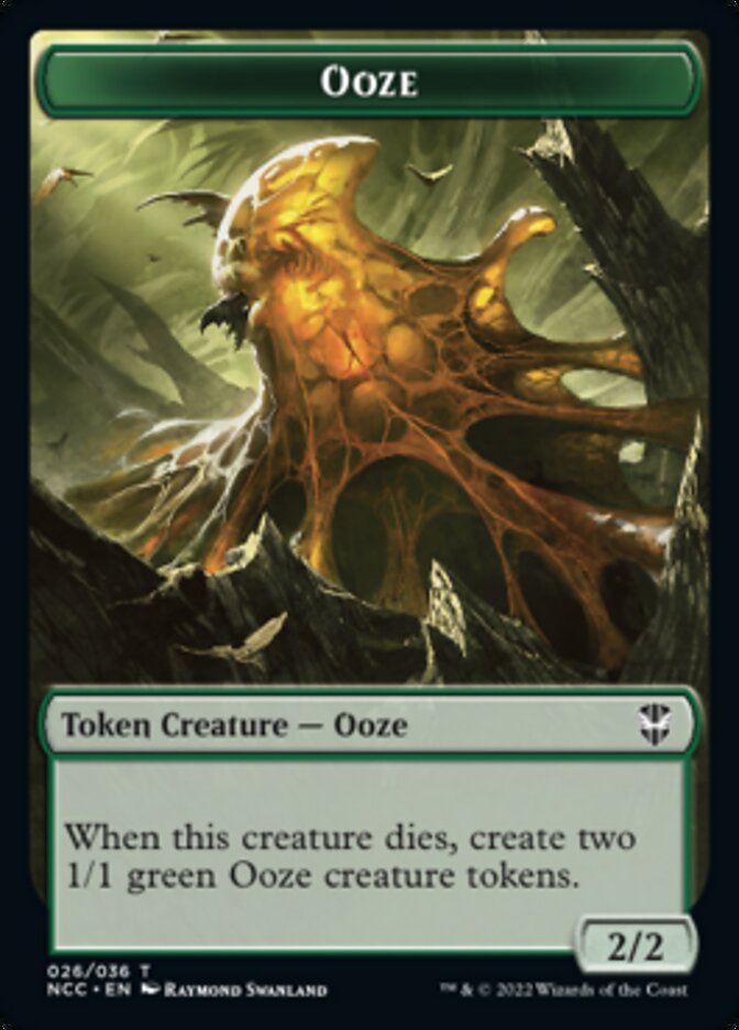 {T} Ooze (026) // Treasure (015) Double-sided Token [Streets of New Capenna Commander Tokens][TNCC 026]