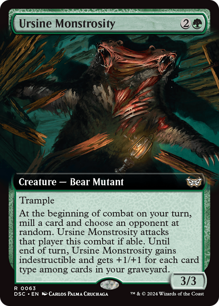 {R} Ursine Monstrosity (Extended Art) [Duskmourn: House of Horror Commander][DSC 063]