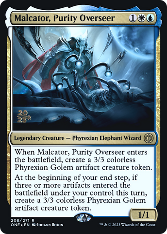 {R} Malcator, Purity Overseer [Phyrexia: All Will Be One Prerelease Promos][PR ONE 208]