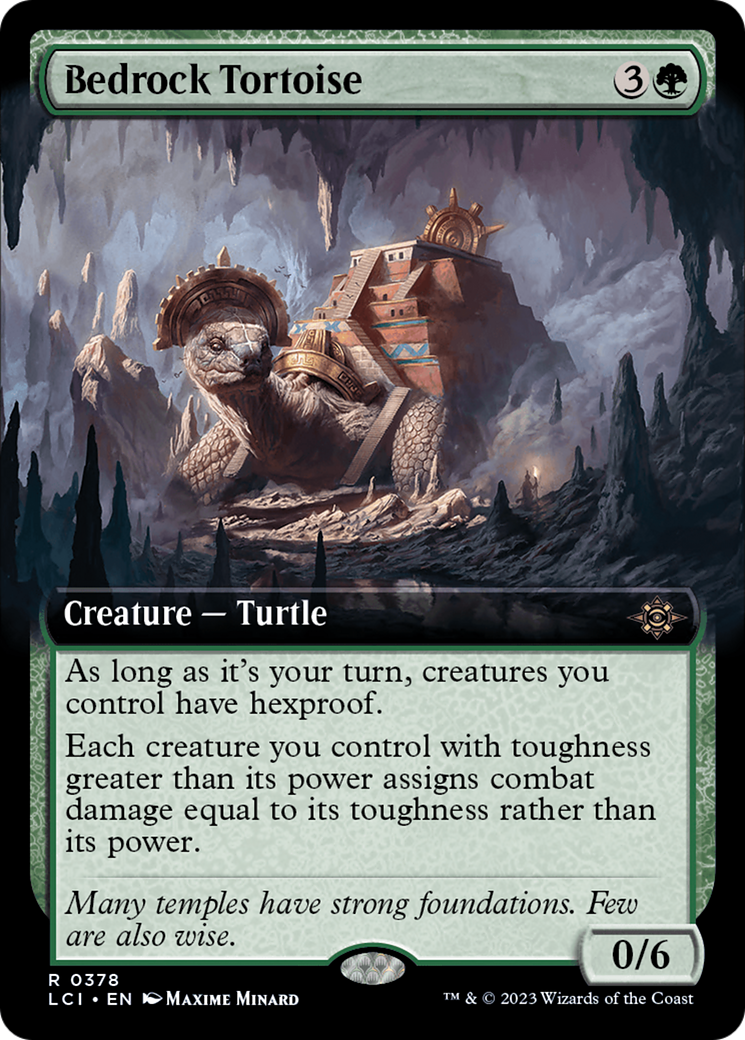 {@R} Bedrock Tortoise (Extended Art) [The Lost Caverns of Ixalan][LCI 378]