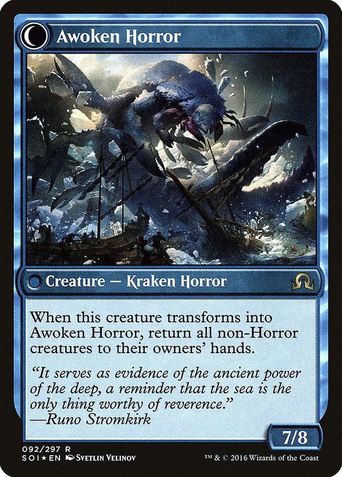 {R} Thing in the Ice // Awoken Horror [Shadows over Innistrad Prerelease Promos][PR SOI 092] - Misty Mountain Games
