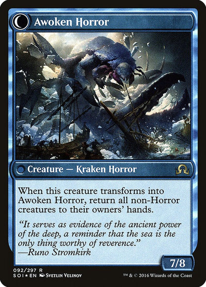 {R} Thing in the Ice // Awoken Horror [Shadows over Innistrad Prerelease Promos][PR SOI 092] - Misty Mountain Games