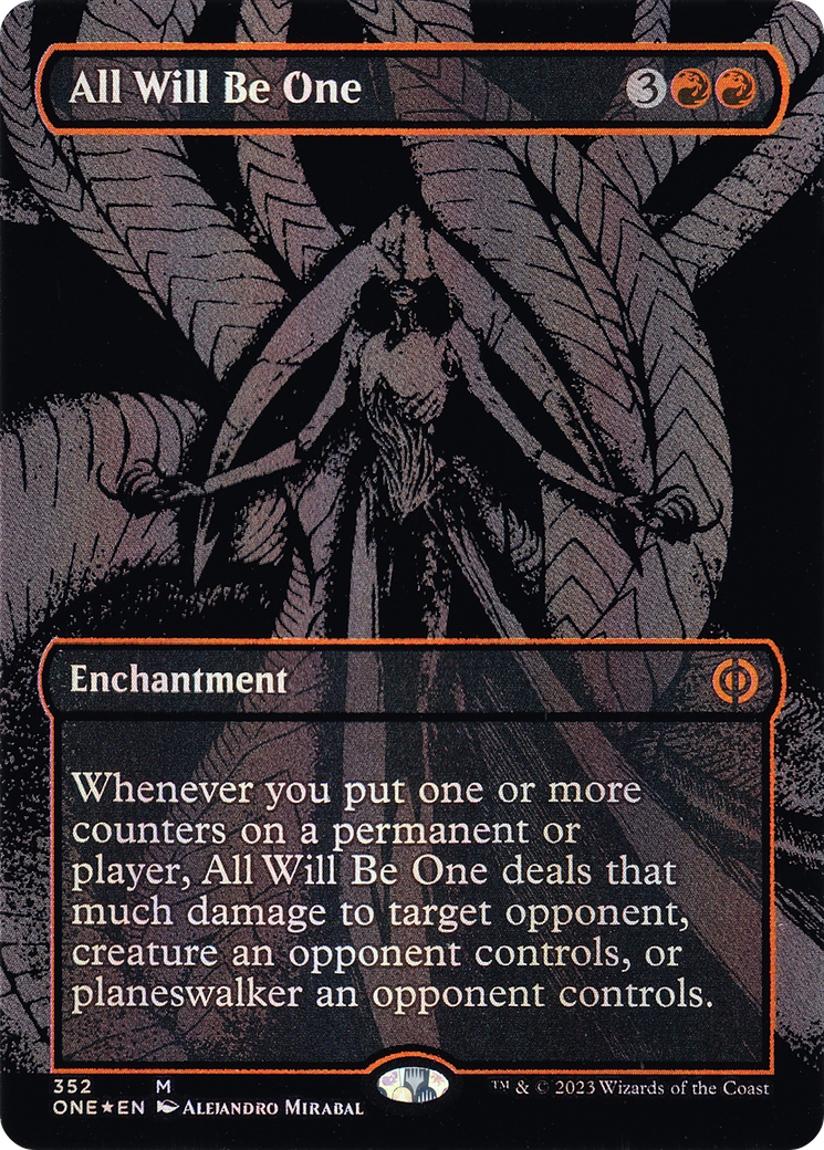 {R} All Will Be One (Oil Slick Raised Foil) [Phyrexia: All Will Be One][ONE 352]