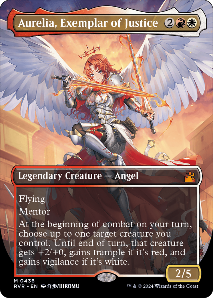 {R} Aurelia, Exemplar of Justice (Anime Borderless) [Ravnica Remastered][RVR 436]