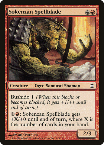 {C} Sokenzan Spellblade [Saviors of Kamigawa][SOK 115]