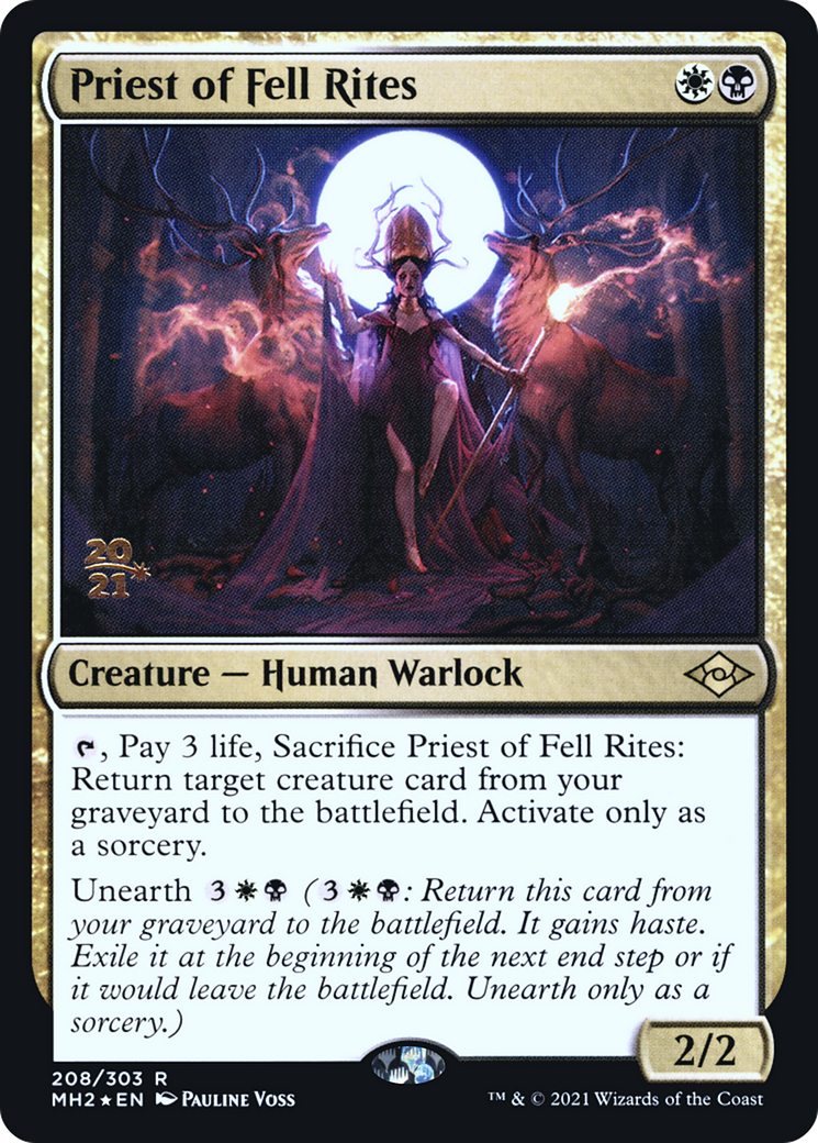 {R} Priest of Fell Rites [Modern Horizons 2 Prerelease Promos][PR MH2 208]
