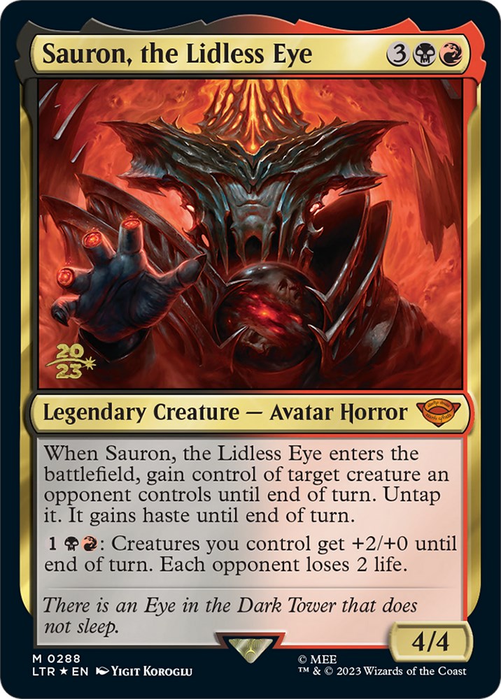 {R} Sauron, the Lidless Eye [The Lord of the Rings: Tales of Middle-Earth Prerelease Promos][PR LTR 288]