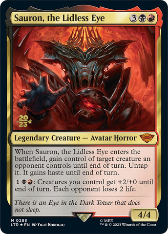 {R} Sauron, the Lidless Eye [The Lord of the Rings: Tales of Middle-Earth Prerelease Promos][PR LTR 288]