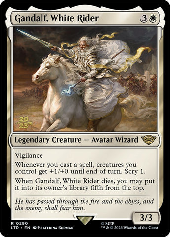 {R} Gandalf, White Rider [The Lord of the Rings: Tales of Middle-Earth Prerelease Promos][PR LTR 290]