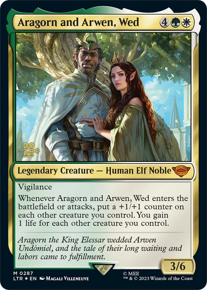 {R} Aragorn and Arwen, Wed [The Lord of the Rings: Tales of Middle-Earth Prerelease Promos][PR LTR 287]