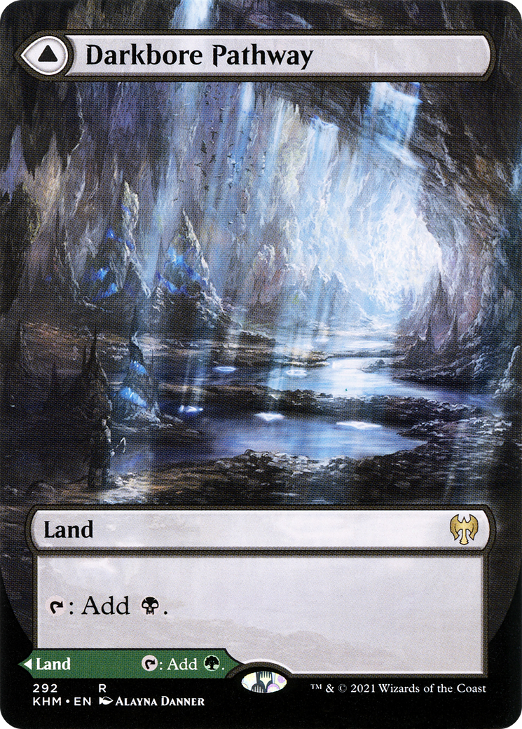 {R} Darkbore Pathway // Slitherbore Pathway (Borderless Alternate Art) [Kaldheim][KHM 292]