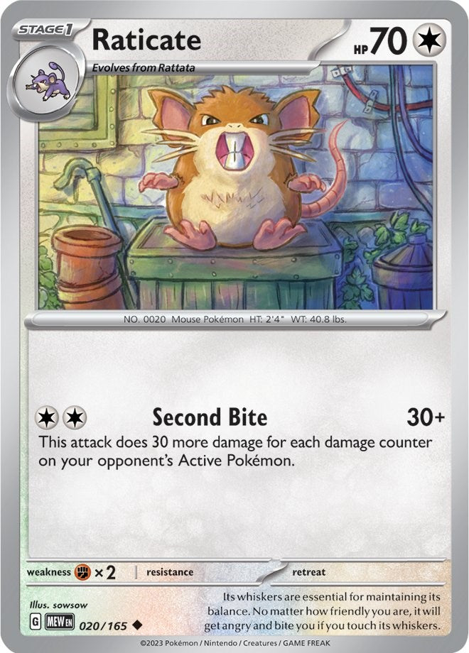 [PKM-C] Raticate (020/165) [Scarlet & Violet: 151]
