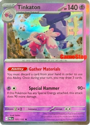 [PKM] Tinkaton (105/193) (Game Stop) [Scarlet & Violet: Paldea Evolved]
