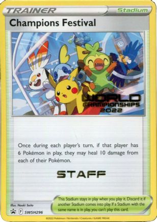 [PKM] Champions Festival (SWSH296) (Staff) [Sword & Shield: Black Star Promos]