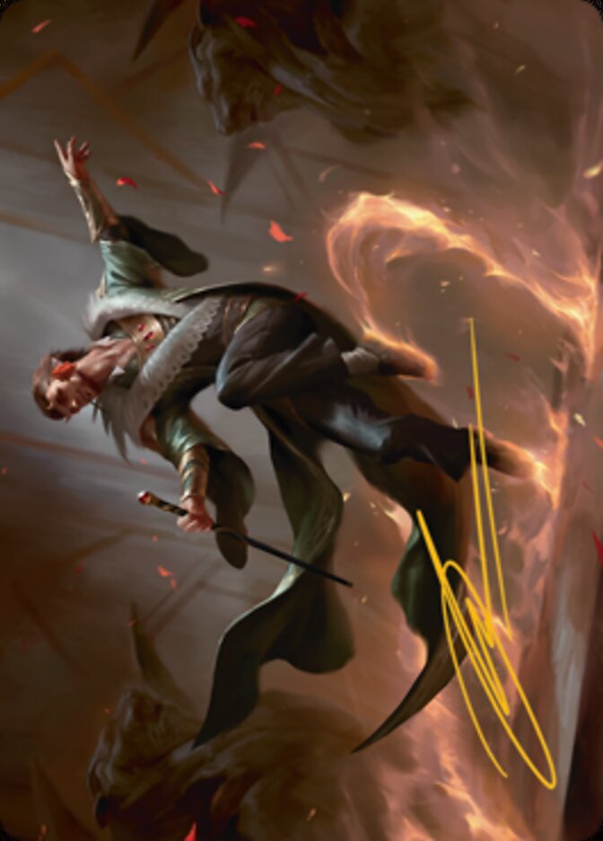 {A} Fleetfoot Dancer Art Card (Gold-Stamped Signature) [Streets of New Capenna Art Series][GS ASNC 026]