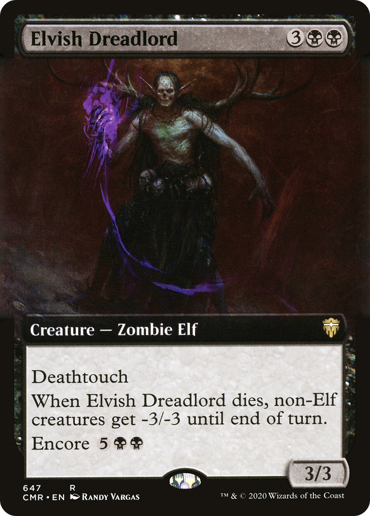 {R} Elvish Dreadlord (Extended Art) [Commander Legends][CMR 647] - Misty Mountain Games