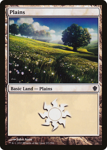 {B}[C13 337] Plains (337) [Commander 2013]