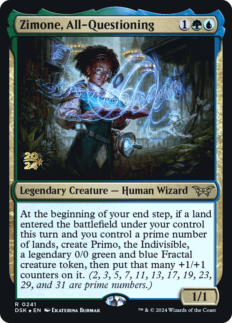 {@R} Zimone, All-Questioning [Duskmourn: House of Horror Prerelease Promos][PR DSK 241]