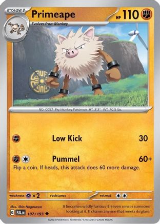 [PKM] Primeape (107/193) (Cosmos Holo) [Scarlet & Violet: Paldea Evolved]