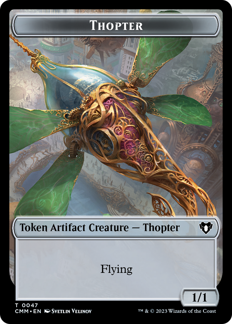 {T} Thopter // Construct (41) Double-Sided Token [Commander Masters Tokens][TCMM 47//41]