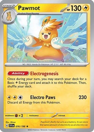 [PKM] Pawmot (076/198) (Line Holo) [Scarlet & Violet: Base Set]