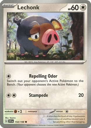 [PKM-R] Lechonk (154/198) (Theme Deck Exclusive) [Scarlet & Violet: Base Set]