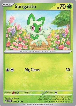[PKM] Sprigatito (013/193) (Theme Deck Exclusive) [Scarlet & Violet: Paldea Evolved]