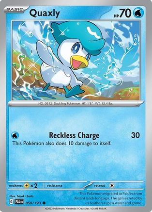 [PKM-C] Quaxly (050/193) (Theme Deck Exclusive) [Scarlet & Violet: Paldea Evolved]