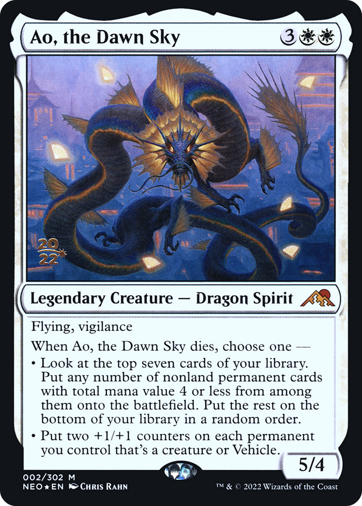 {R} Ao, the Dawn Sky [Kamigawa: Neon Dynasty Prerelease Promos][PR NEO 002]