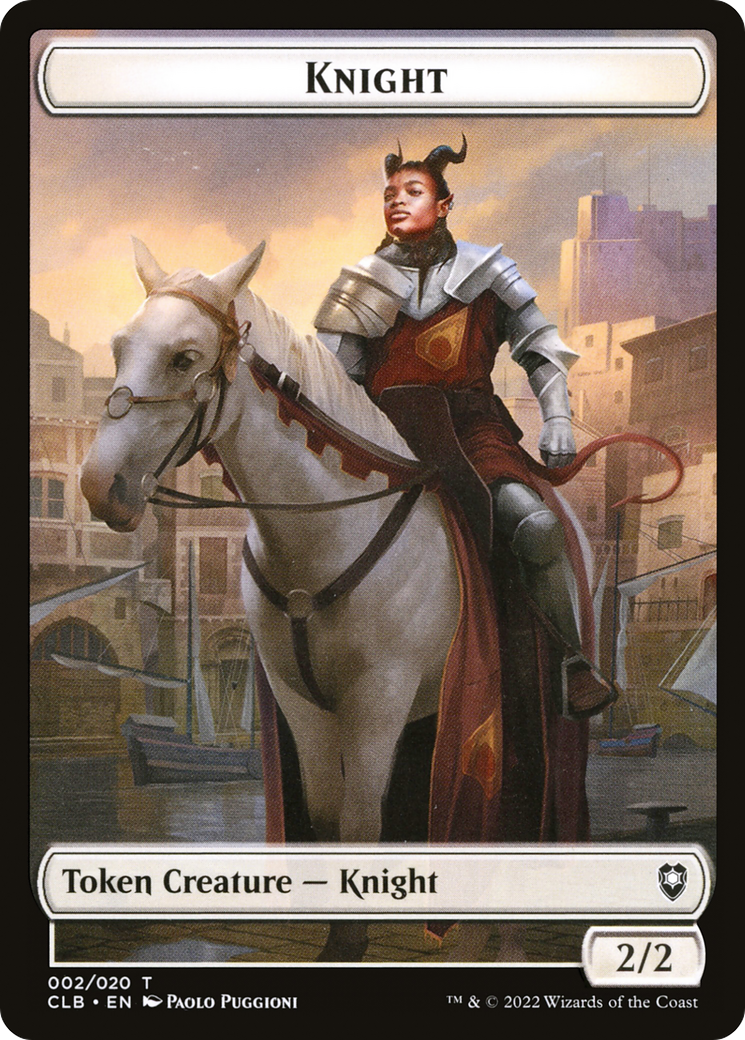 {T} Knight Token [Commander Legends: Battle for Baldur's Gate Tokens][TCLB 002]