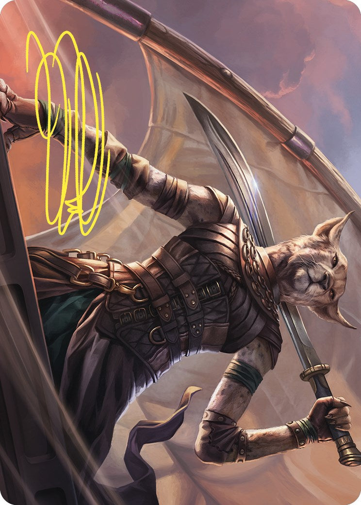 {A} Mirri, Weatherlight Duelist Art Card (Gold-Stamped Signature) [Commander Masters Art Series][GS ACMM 028]