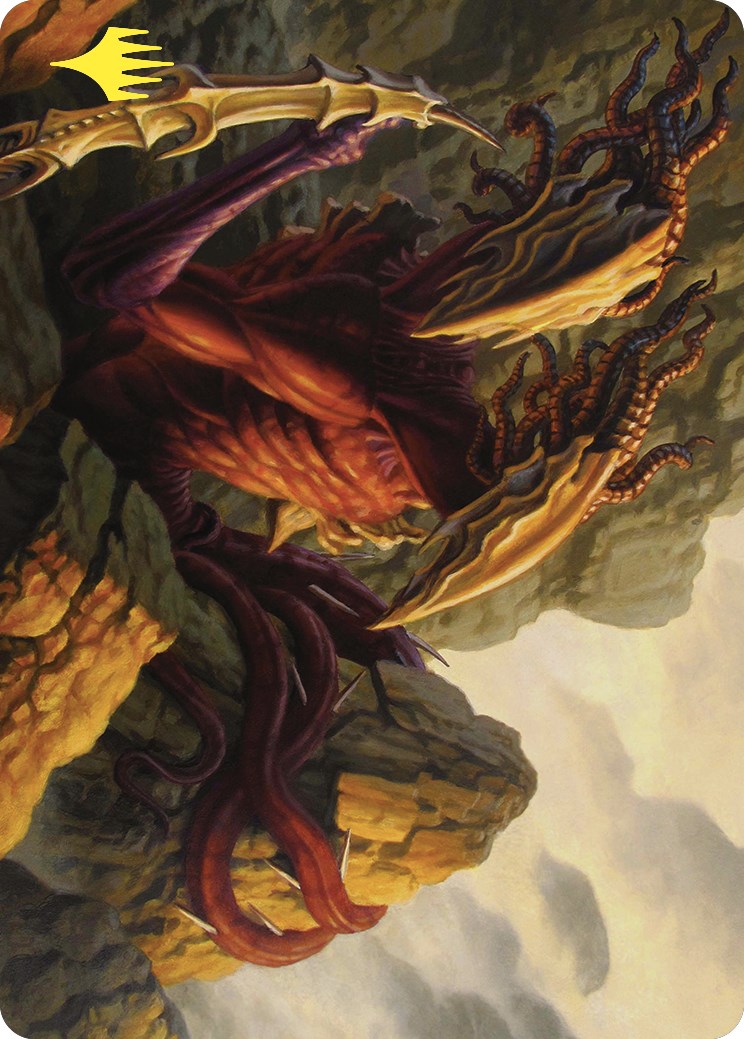 {A} Two-Headed Sliver Art Card (Gold-Stamped) [Commander Masters Art Series][GS ACMM 079]