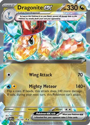 [PKM] Dragonite ex 159 - SV03 Obsidian Flames Holofoil
