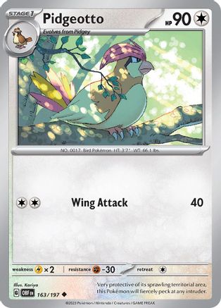 [PKM] Pidgeotto 163 - SV03 Obsidian Flames