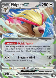 Pidgeot ex (164/197) - SV03 Obsidian Flames Holofoil