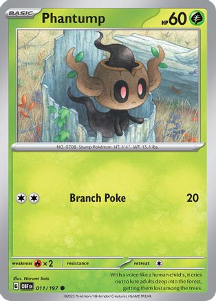 [PKM] Phantump 11 - SV03 Obsidian Flames