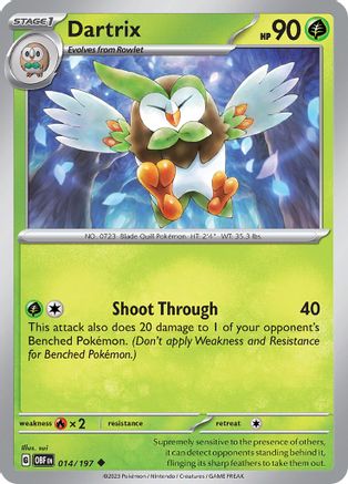 Dartrix 14 - SV03 Obsidian Flames