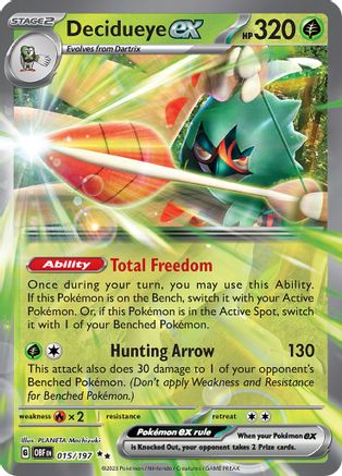 [PKM] Decidueye ex 15 - SV03 Obsidian Flames Holofoil