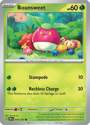 [PKM] Bounsweet (016/197) [Scarlet & Violet: Obsidian Flames]