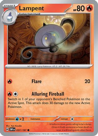 [PKM] Lampent 37 - SV03 Obsidian Flames