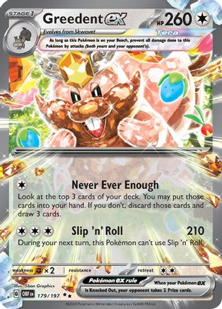 [PKM] Greedent ex 179 - SV03 Obsidian Flames Holofoil