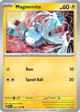 [PKM] Magnemite 63 - SV03 Obsidian Flames