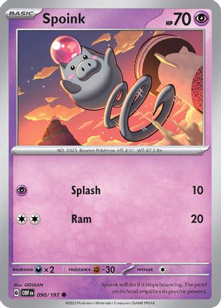 [PKM] Spoink 90 - SV03 Obsidian Flames