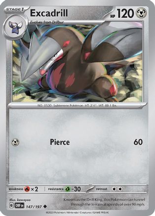 [PKM] Excadrill 147 - SV03 Obsidian Flames