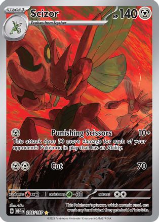 [PKM] Scizor - 205/197 205 - SV03 Obsidian Flames Holofoil