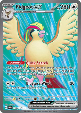 [PKM] Pidgeot ex - 217/197 217 - SV03 Obsidian Flames Holofoil
